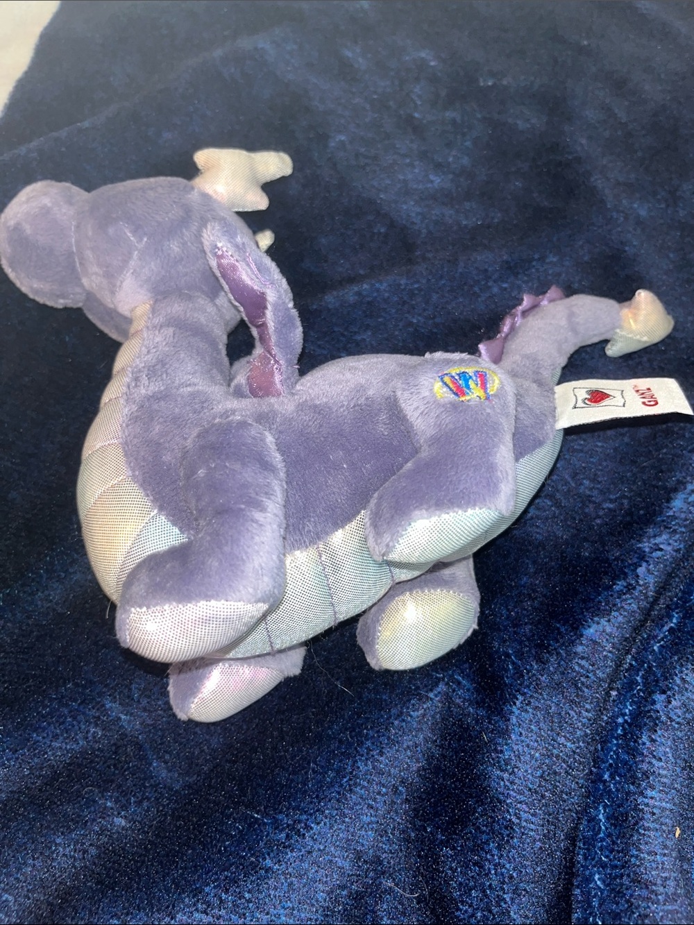 GANZ Stormy Purple Dragon Plush with Iridescent Accents